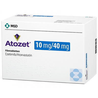 ATOZET ® 10 mg / 40 mg (  Ezetimibe / Atorvastatin ) 30 film-coated tablets